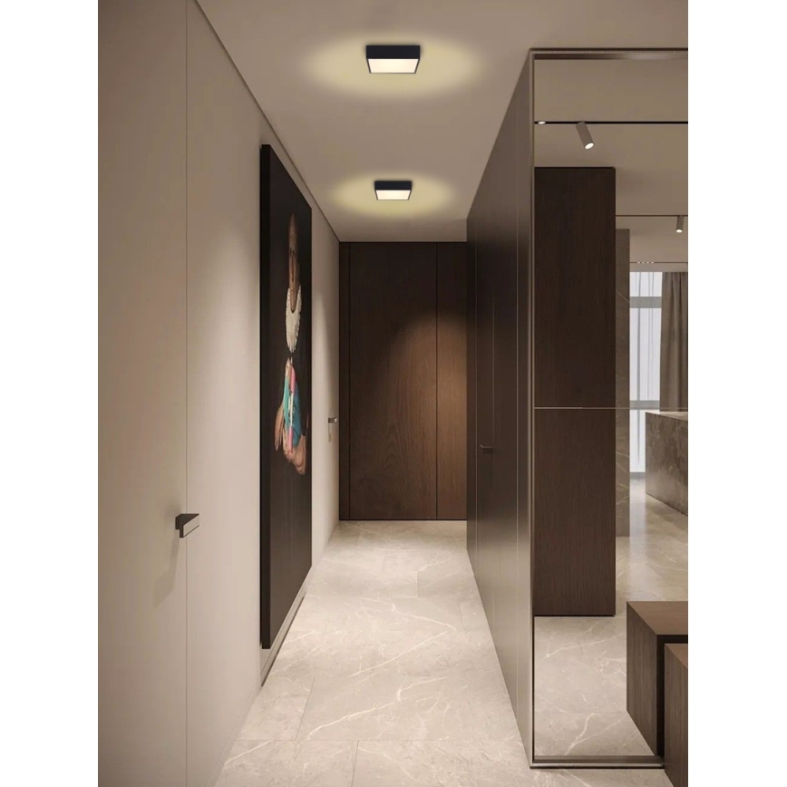 Immax NEO 07237L - Plafón LED regulable CANTO LED/22W/230V negro Tuya + mando a distancia