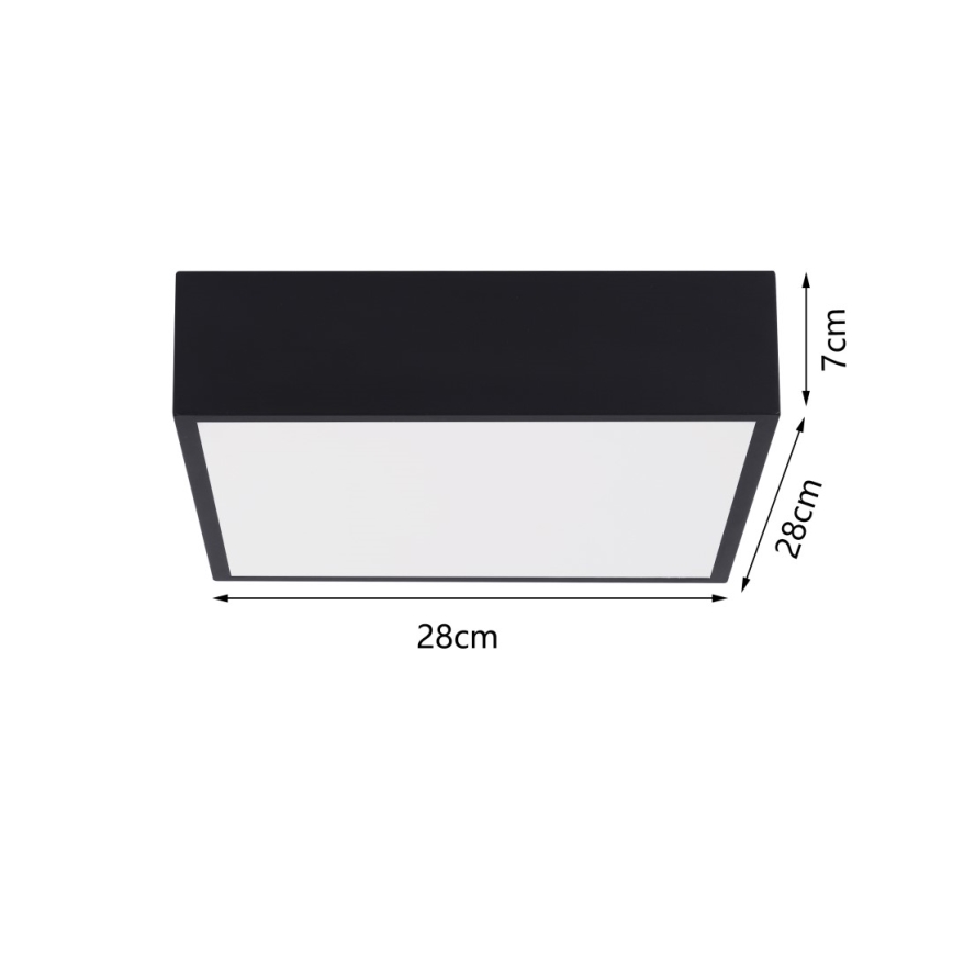 Immax NEO 07237L - Plafón LED regulable CANTO LED/22W/230V negro Tuya + mando a distancia