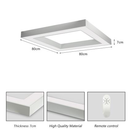 Immax NEO 07240L - Plafón LED regulable CANTO LED/60W/230V 2700-6500K Tuya blanco