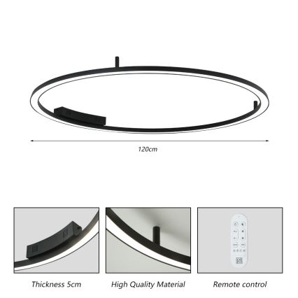 Immax NEO 07246-120 - Plafón LED regulable FINO LED/72W/230V 120 cm Tuya + control remoto