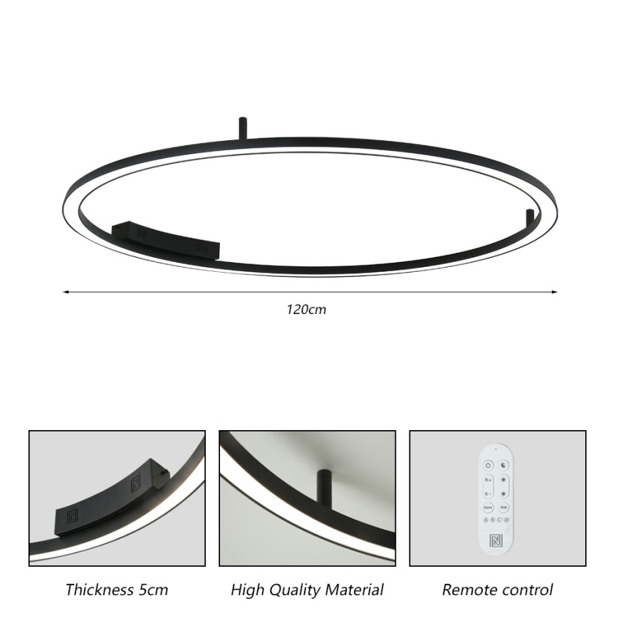 Immax NEO 07246-120 - Plafón LED regulable FINO LED/72W/230V 120 cm Tuya + control remoto