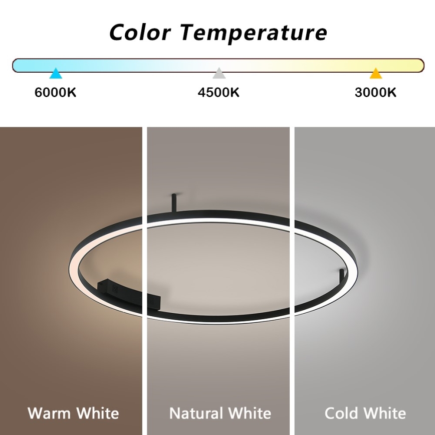 Immax NEO 07246-80 - Plafón LED regulable FINO LED/55W/230V 80cm Tuya + control remoto