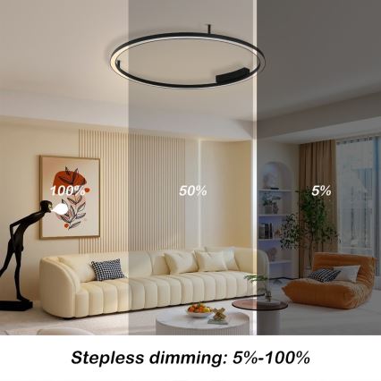 Immax NEO 07246-80 - Plafón LED regulable FINO LED/55W/230V 80cm Tuya + control remoto