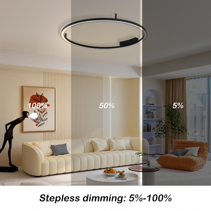 Immax NEO 07246-80 - Plafón LED regulable FINO LED/55W/230V 80cm Tuya + control remoto