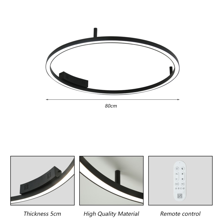 Immax NEO 07246-80 - Plafón LED regulable FINO LED/55W/230V 80cm Tuya + control remoto