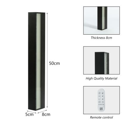 Immax NEO 07247L - LED Aplique de exterior regulable LINK LED/40W/230V Wi-Fi Tuya IP44 + control remoto