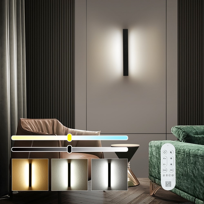 Immax NEO 07247L - LED Aplique de exterior regulable LINK LED/40W/230V Wi-Fi Tuya IP44 + control remoto