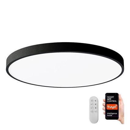 Immax NEO 07250L - Plafón LED regulable NEO LITE SEMPLICI LED/60W/230V 3000-6000K Wi-Fi Tuya negro + control remoto