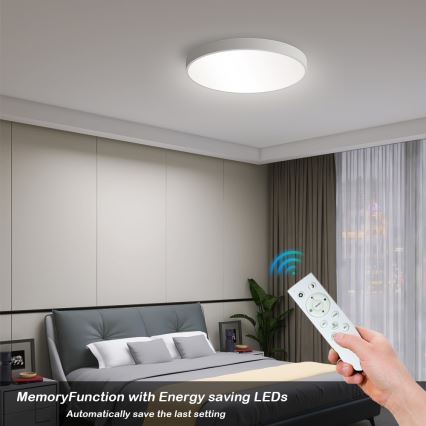Immax NEO 07251L - Plafón LED regulable NEO LITE SEMPLICI LED/36W/230V 3000-6000K Wi-Fi Tuya blanco + control remoto