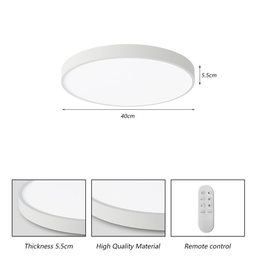 Immax NEO 07251L - Plafón LED regulable NEO LITE SEMPLICI LED/36W/230V 3000-6000K Wi-Fi Tuya blanco + control remoto