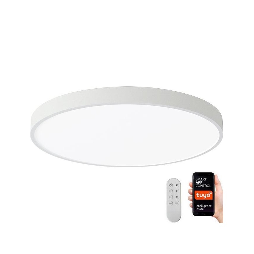 Immax NEO 07252L - Plafón LED regulable NEO LITE SEMPLICI LED/48W/230V 3000-6000K Wi-Fi Tuya blanco + control remoto