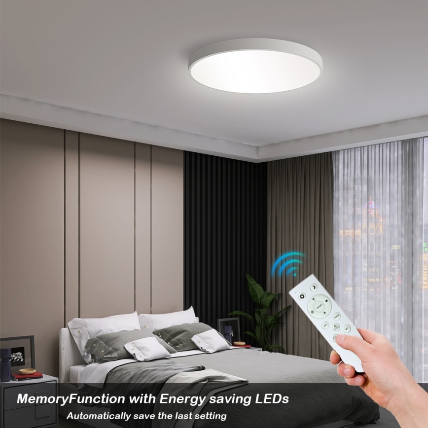 Immax NEO 07252L - Plafón LED regulable NEO LITE SEMPLICI LED/48W/230V 3000-6000K Wi-Fi Tuya blanco + control remoto