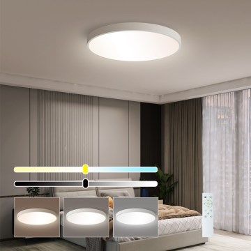 Immax NEO 07252L - Plafón LED regulable NEO LITE SEMPLICI LED/48W/230V 3000-6000K Wi-Fi Tuya blanco + control remoto