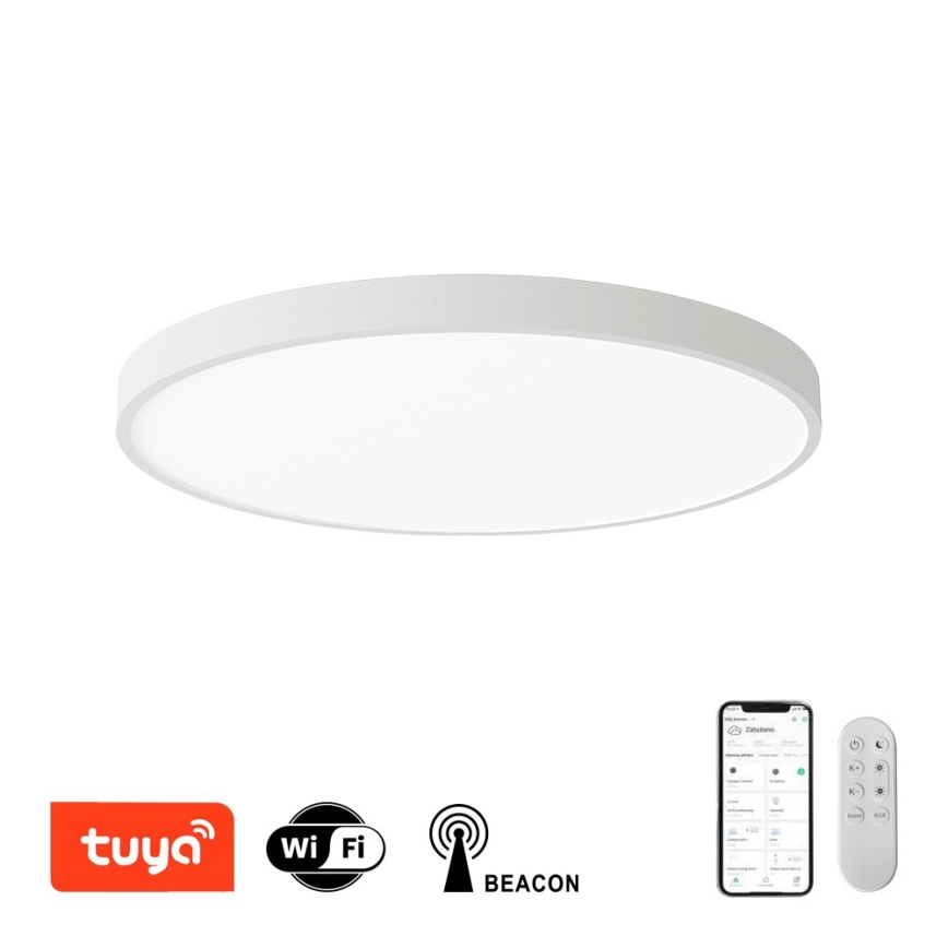 Immax NEO 07253L - Plafón LED regulable NEO LITE SEMPLICI LED/60W/230V 3000-6000K Wi-Fi Tuya blanco + control remoto