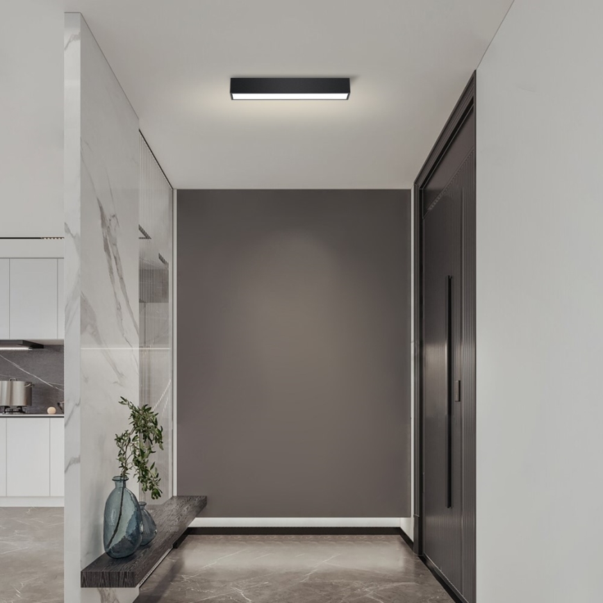 Immax NEO 07254L - Plafón LED regulable NEO LITE LUNGO LED/20W/230V 3000-6000K Wi-Fi Tuya negro + control remoto