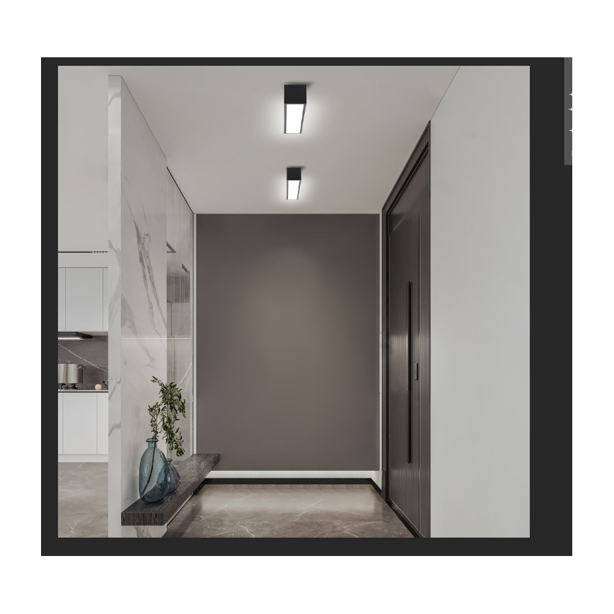 Immax NEO 07254L - Plafón LED regulable NEO LITE LUNGO LED/20W/230V 3000-6000K Wi-Fi Tuya negro + control remoto
