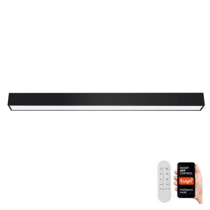 Immax NEO 07256L - Plafón LED regulable NEO LITE LUNGO LED/38W/230V 3000-6000K Wi-Fi Tuya negro + control remoto