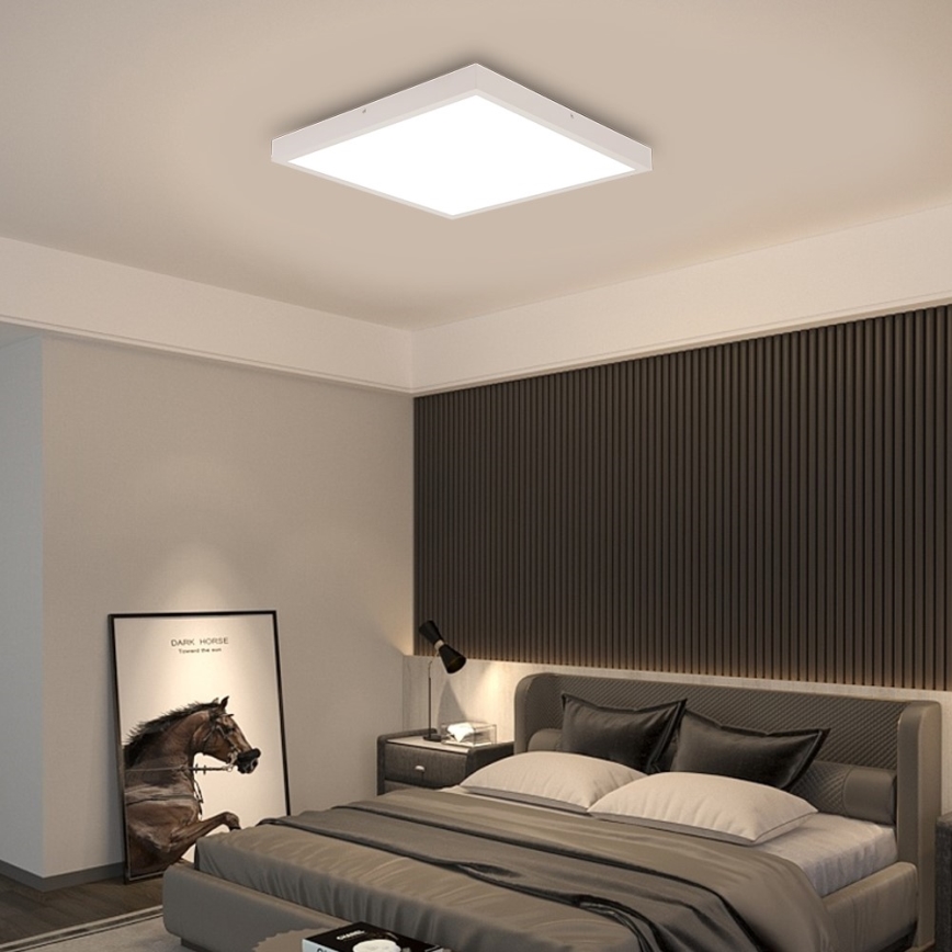 Immax NEO 07277L - Luz de techo LED regulable para baño NEO LITE FRAME LED/50W/230V IP44 Wi-Fi Tuya +remote mando blanco