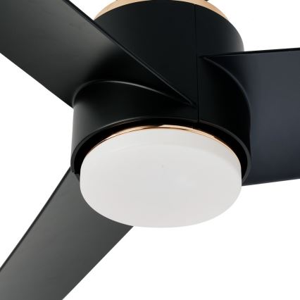 Immax NEO 07280L - Ventilador de techo LED regulable BEAUTY LED/18W/230V Wi-Fi Tuya negro + control remoto