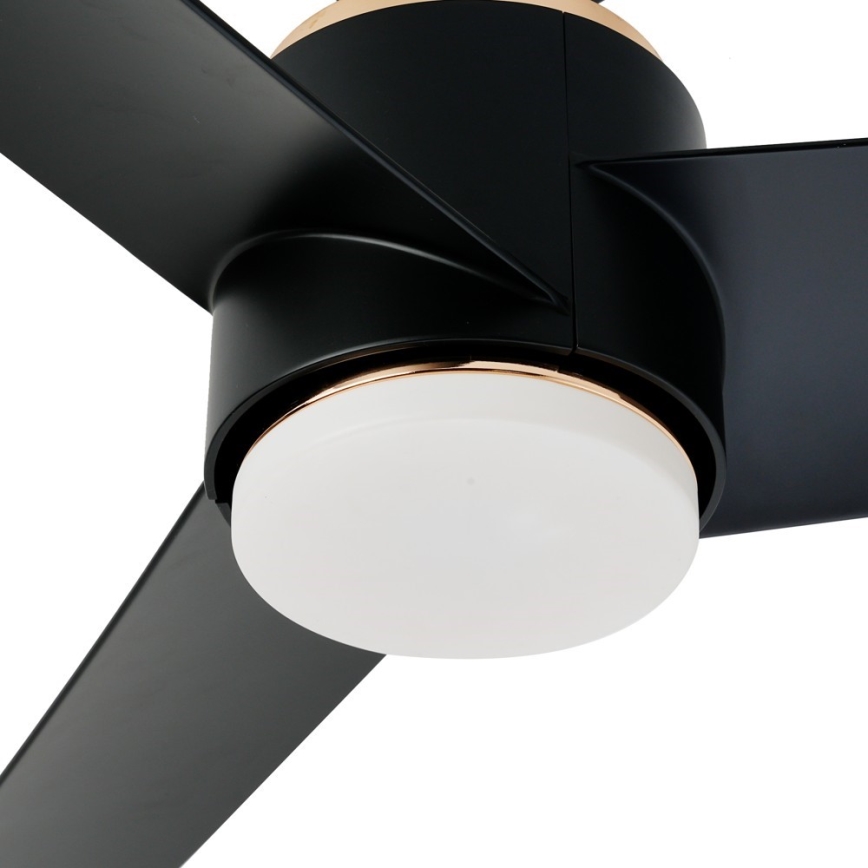 Immax NEO 07280L - Ventilador de techo LED regulable BEAUTY LED/18W/230V Wi-Fi Tuya negro + control remoto
