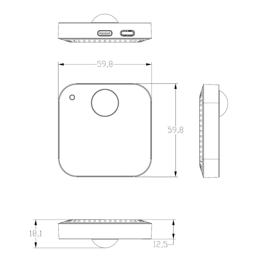 Immax NEO 07530L - Sensor inteligente PIR, de presencia y de iluminación USB/5V