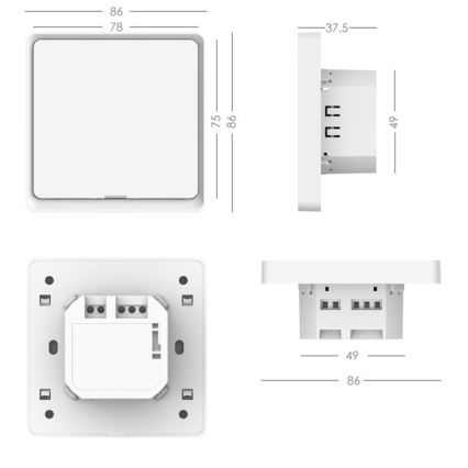 Immax NEO 07569L - Interruptor 1 botón SMART 230V Wi-Fi Tuya