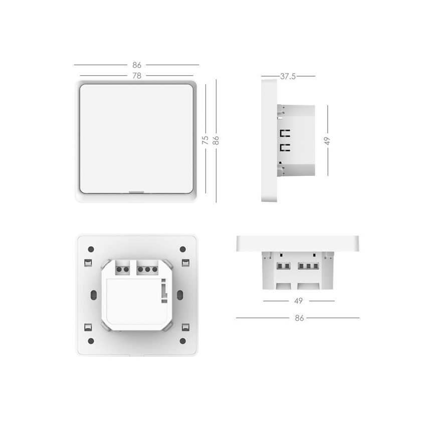 Immax NEO 07569L - Interruptor 1 botón SMART 230V Wi-Fi Tuya