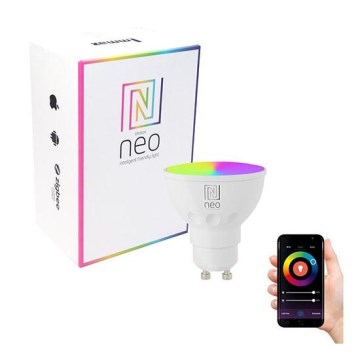 Immax NEO 07724L - LED RGB+CCT Bombilla regulable GU10/4,8W/230V 2700K Wi-Fi Tuya