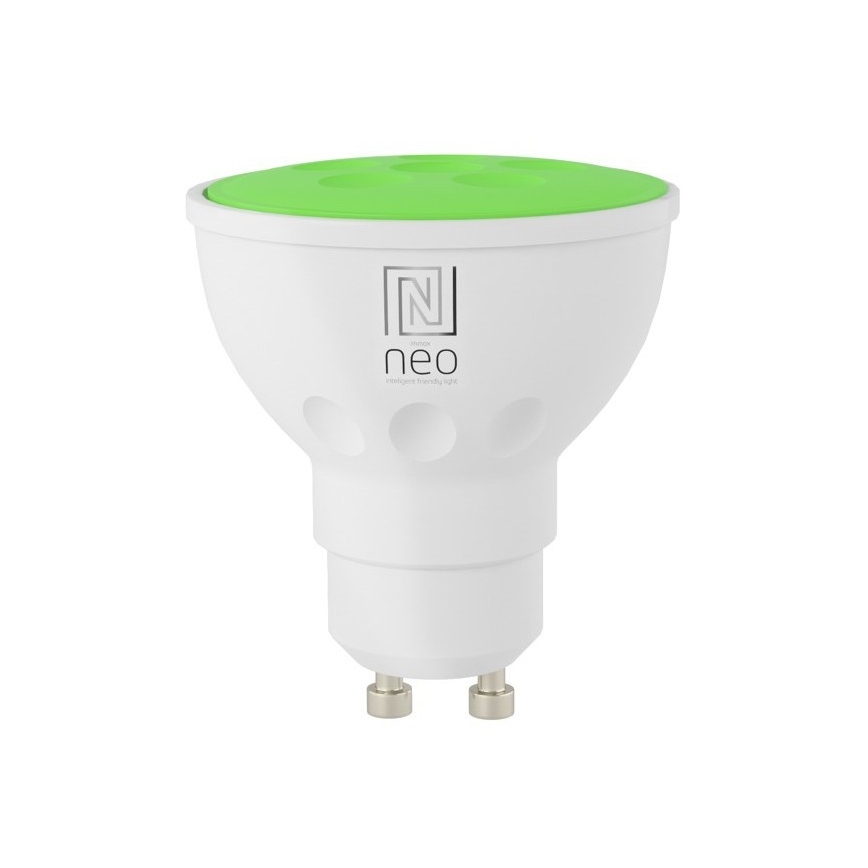 Immax NEO 07724L - LED RGB+CCT Bombilla regulable GU10/4,8W/230V 2700K Wi-Fi Tuya