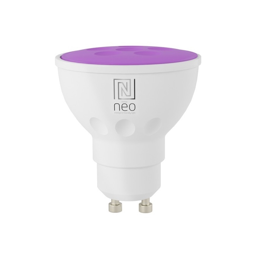 Immax NEO 07724L - LED RGB+CCT Bombilla regulable GU10/4,8W/230V 2700K Wi-Fi Tuya