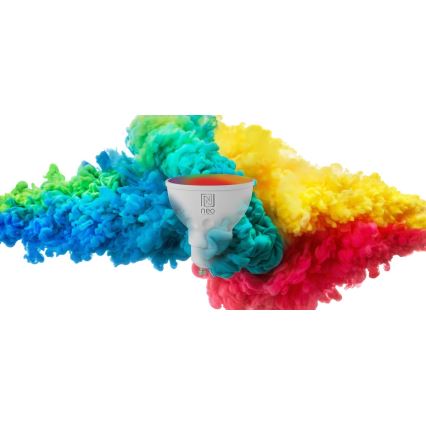 Immax NEO 07724L - LED RGB+CCT Bombilla regulable GU10/4,8W/230V 2700K Wi-Fi Tuya
