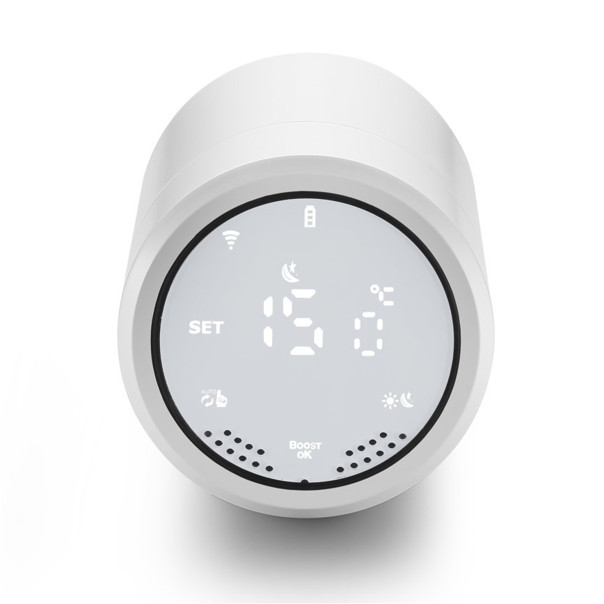 Immax NEO 07732C - JUEGO 4x Cabezal Termostático + BRIDGE PRO v3 2xAA/3V Wi-Fi Tuya