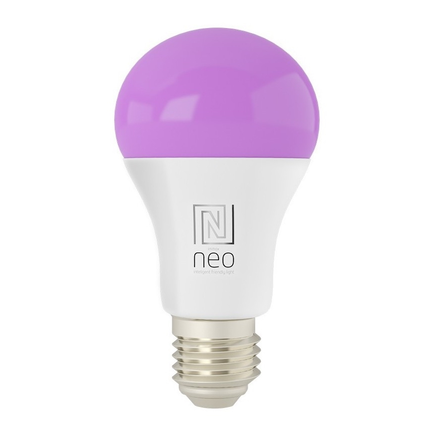 Immax NEO 07733L - Bombilla LED RGB+CCT regulable NEO LITE E27/11W/230V 2700 - 6500K Wi-Fi Tuya