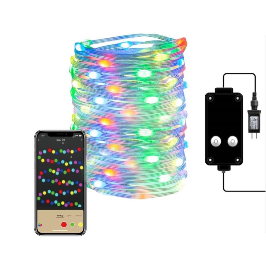 Immax NEO 07736L - Tira LED RGB regulable para exterior NEO LITE LED/8,4W/230V 16 m IP44 Wi-Fi Tuya