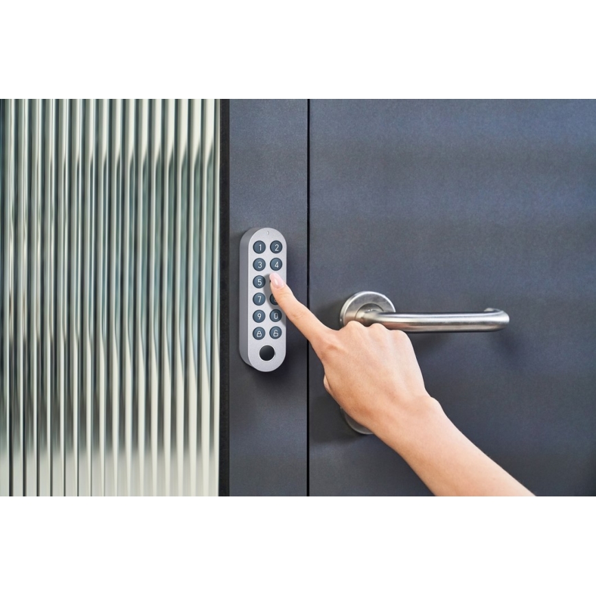Immax NEO 07764L - Cerradura de puerta con teclado y puerta de enlace inteligente Tuya