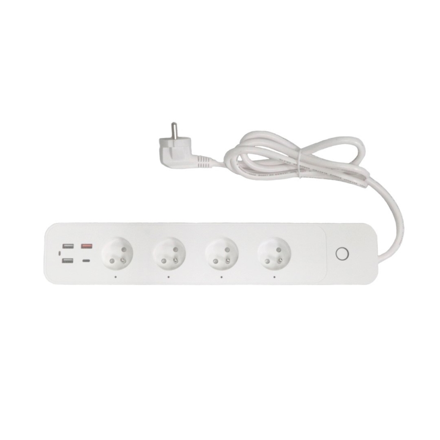 Immax NEO 07771L - Regleta NEO LITE Smart 4AC+3xUSB+1xUSB C Wi-Fi Tuya