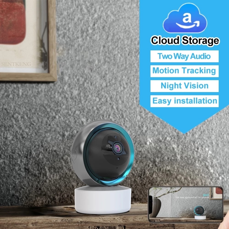 Immax NEO 07781L  - Inteligente interior cámara con sensor EYE NEO LITE 355° P/T 5MP Wi-Fi Tuya