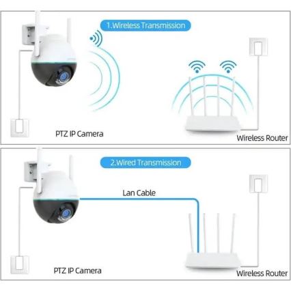 Immax NEO 07782L - Cámara inteligente para exteriores con sensor BALL 355° P/T 4MP IP65 Wi-Fi Tuya