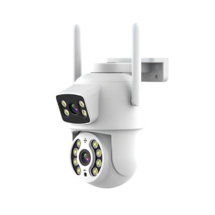 Immax NEO 07783L - Cámara inteligente para exteriores con sensor DOUBLE 355° P/T 2x2MP IP65 Wi-Fi Tuya