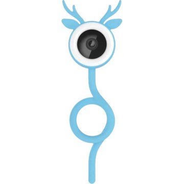 Immax NEO 07797L - Monitor de bebé inteligente y recargable 5V Wi-Fi Tuya azul