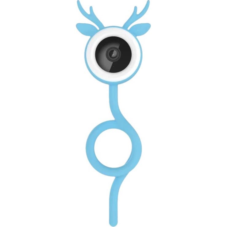 Immax NEO 07797L - Monitor de bebé inteligente y recargable 5V Wi-Fi Tuya azul
