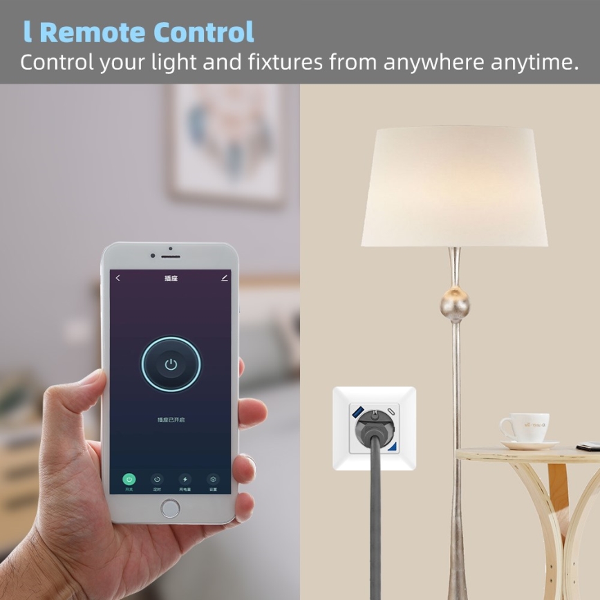Immax NEO 07801L - Regleta inteligente 16A/230V + 1xUSB-A+1xUSB C Tuya