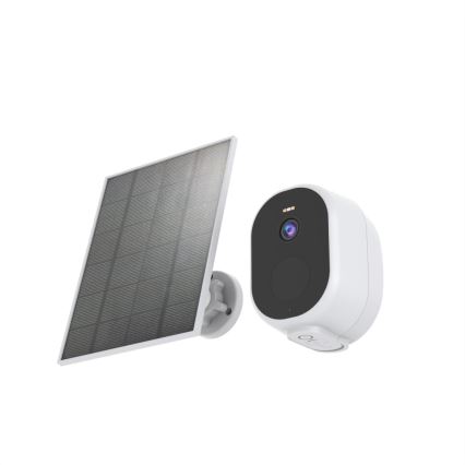 Immax NEO 07802L - Cámara solar inteligente para exteriores con sensor BARREL 5000 mAh Wi-Fi Tuya IP65