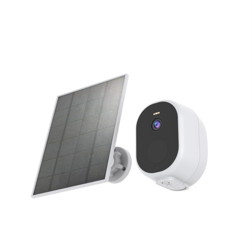Immax NEO 07802L - Cámara solar inteligente para exteriores con sensor BARREL 5000 mAh Wi-Fi Tuya IP65
