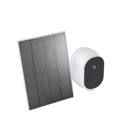 Immax NEO 07802L - Cámara solar inteligente para exteriores con sensor BARREL 5000 mAh Wi-Fi Tuya IP65