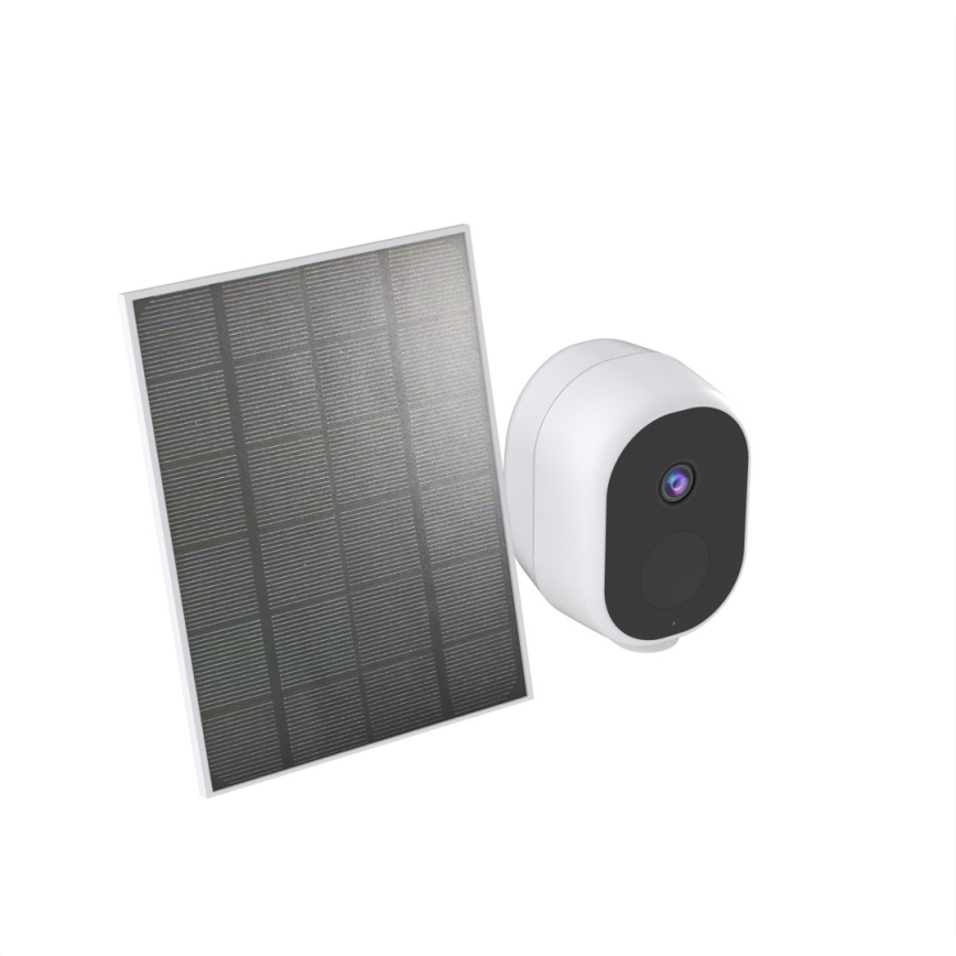 Immax NEO 07802L - Cámara solar inteligente para exteriores con sensor BARREL 5000 mAh Wi-Fi Tuya IP65