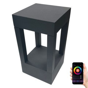 Immax NEO 07902L - Lámpara LED RGBW regulable para exteriores NEO LITE CUBE LED/10W/230V 2700-6500K IP67 Wi-Fi Tuya Negro