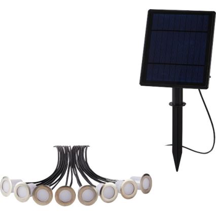 Immax NEO 07905L - Lámpara solar LED RGB regulable ESTRELAS 8xLED/0,25W/5V IP65 Tuya 2200 mAh