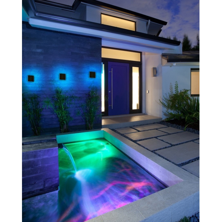 Immax NEO 07911L - LED RGB Lámpara solar regulable con sensor NEO LITE LED/1W/5V cuadrado IP54 Tuya 1300 mAh