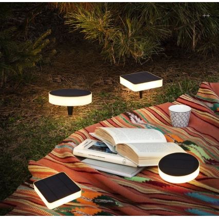 Immax NEO 07911L - LED RGB Lámpara solar regulable con sensor NEO LITE LED/1W/5V cuadrado IP54 Tuya 1300 mAh